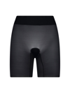 Wolford Sheer Touch Mesh Shapewear Shorts In Nero