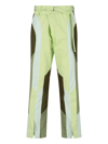 Kiko Kostadinov Daintree Straight-leg Panelled Trousers In Verde
