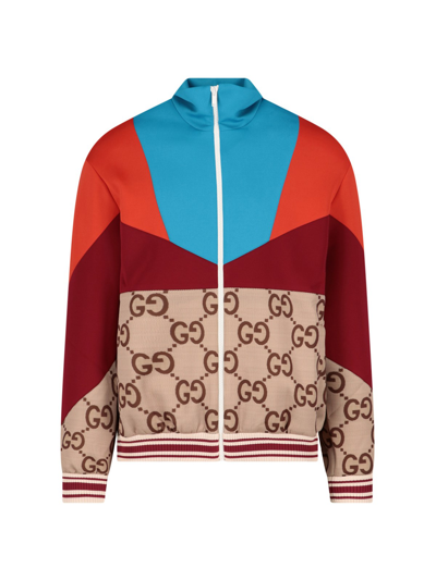 Gucci Lightweight Neoprene Zip Jacket In Brown