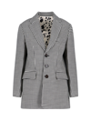 Marni Houndstooth Wool-blend Blazer In Nero
