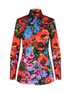 Dolce & Gabbana Floral Print Viscose Shirt In Multi