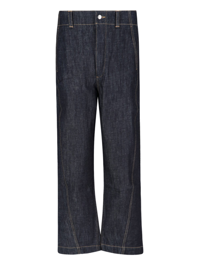 Studio Nicholson Wide Jeans In Blu