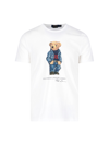 Polo Ralph Lauren Polo Bear T-shirt With Print In Bianco