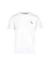 Maison Kitsuné Dressed Fox Logo Cotton Jersey T-shirt In Bianco