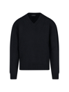 Prada Metallic Knit Wool-blend Sweater In Nero