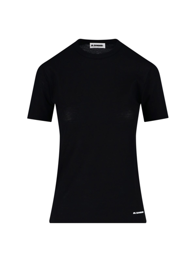 Jil Sander Classic T-shirt In Nero