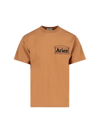 Aries Logo T-shirt In Marrone