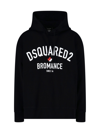 Dsquared2 Bromance-print Logo Hoodie In Nero