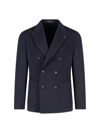 Tagliatore 'montecarlo' Blue Double-breasted Jacket In Blu