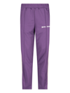 Palm Angels Lilac Side-stripe Logo Track Pants In Viola