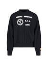 Heron Preston Medieval Heron Oversize Crewneck Sweatshirt In Nero