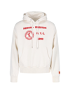 Heron Preston Medieval Back Heron Graphics Pullover Hoodie In Bianco