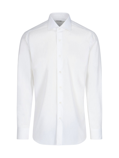 Barba Napoli Cotton-blend Shirt In White