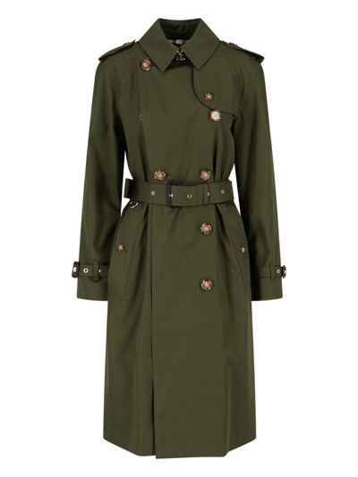 Burberry 'waterloo' Trench Coat In Verde