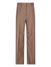 Burberry Wide Leg Trousers In Taupe