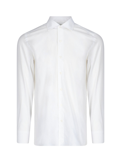 Finamore 1925 Classic Shirt In Bianco