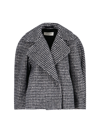 Dries Van Noten Oversized Checked Wool-blend Coat In Nero