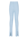 Rotate Birger Christensen Rotate 'aliciana' Bouclé Knitted Leggings In Azzurro