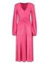 Rotate Birger Christensen Sequined Stretch-mesh Midi Dress In Rosa