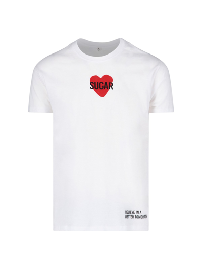 Sugar Love' T-shirt In Bianco