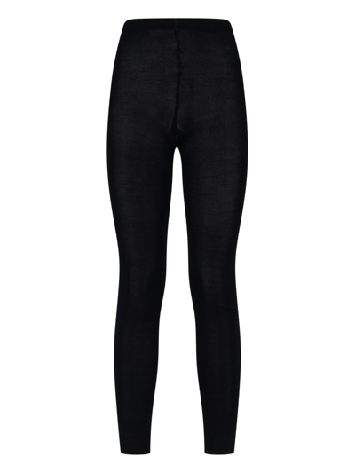 Wolford Cashmere And Silk Leggings In Nero