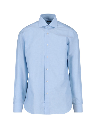 Barba Napoli Classic Shirt In Azzurro
