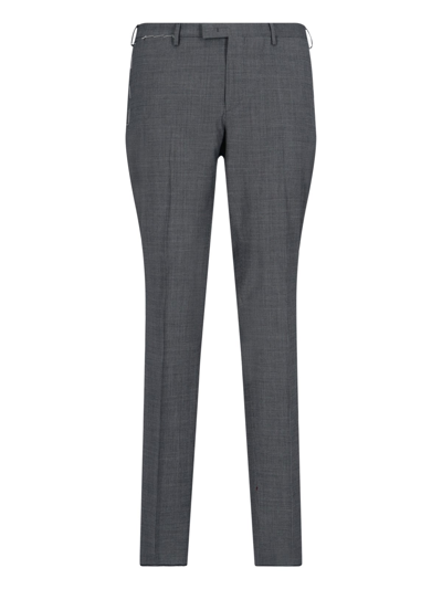 Pt Torino Skinny Checked Trousers In Grigio