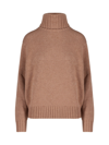 Polo Ralph Lauren Wool Turtleneck Sweater Knit Texture In Marrone
