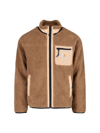 Carhartt Prentis Logo-patch Fleece Jacket In Marrone