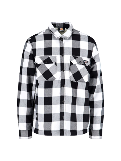 Dickies Sacramento Checked Shirt In Jade Green In Nero