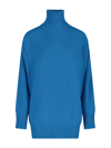 Sa Su Phi Open-side Cashmere Roll-neck Sweater In Azzurro