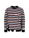 Charles Jeffrey Loverboy Distressed-effect Striped Jumper In Multi