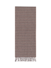 Destin Check Pattern Scarf In Marrone