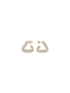 Bottega Veneta Fold Enamel And Sterling Silver Earrings In Beige