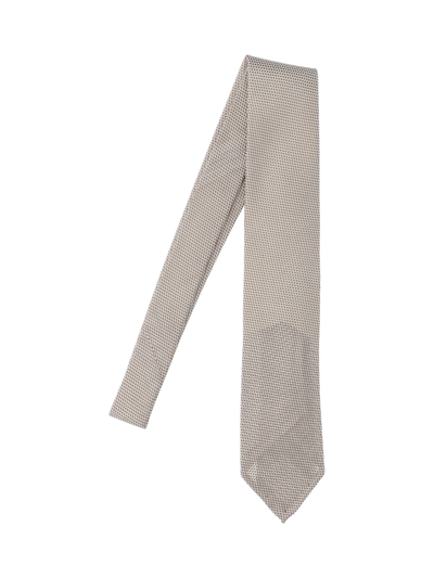 Finamore 'anversa' Unlined Silk Tie In Beige