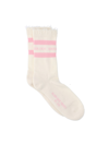 Golden Goose Distressed-effect Striped Cotton Socks In Crema