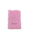 Marni Shearling Phone Case In Rosa