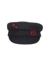 Ruslan Baginskiy Baker Boy Cotton Hat In Nero