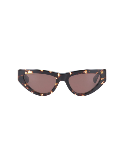 Bottega Veneta Angle Hexagonal Sunglasses In Marrone