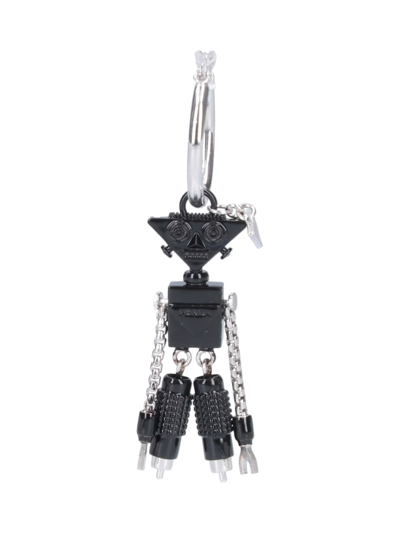 Prada Robot Earring In Black