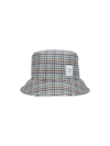 Thom Browne Houndstooth Name Tag Appliqué Bucket Hat In Multi