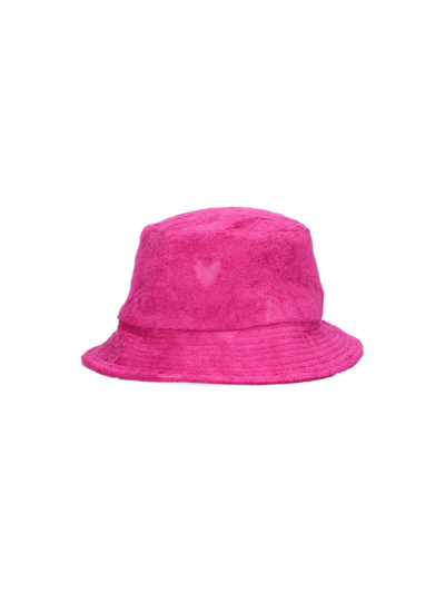 Rotate Birger Christensen Sunday Bianca Terry-jacquard Bucket Hat In Pink