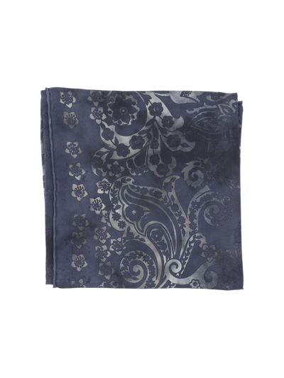 Destin Small Paisley Scarf In Blu