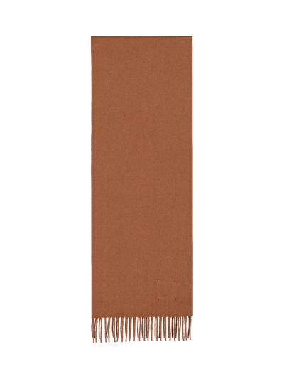 Destin Fringed Scarf In Marrone