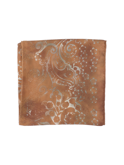 Destin Small Paisley Scarf In Marrone