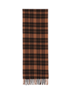 Destin Checked Scarf In Marrone