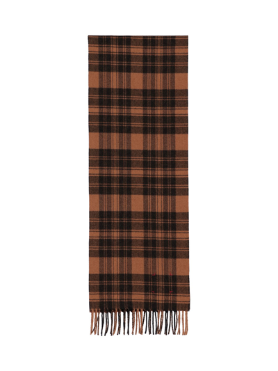 Destin Checked Scarf In Marrone