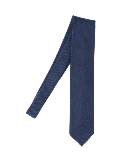 Cesare Attolini Striped Tie In Blu