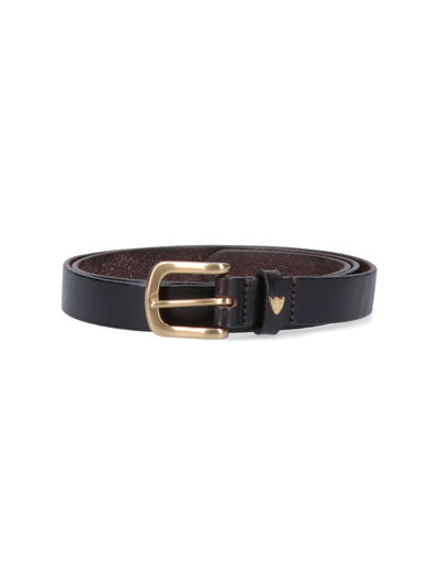 Htc Leather Belt In Marrone