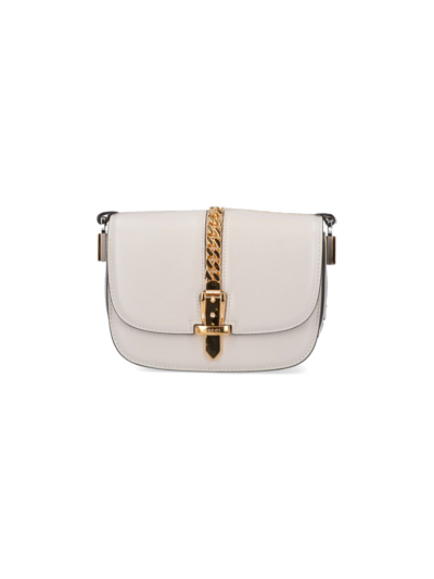 Gucci Sylvie Mini Shoulder Bag In White
